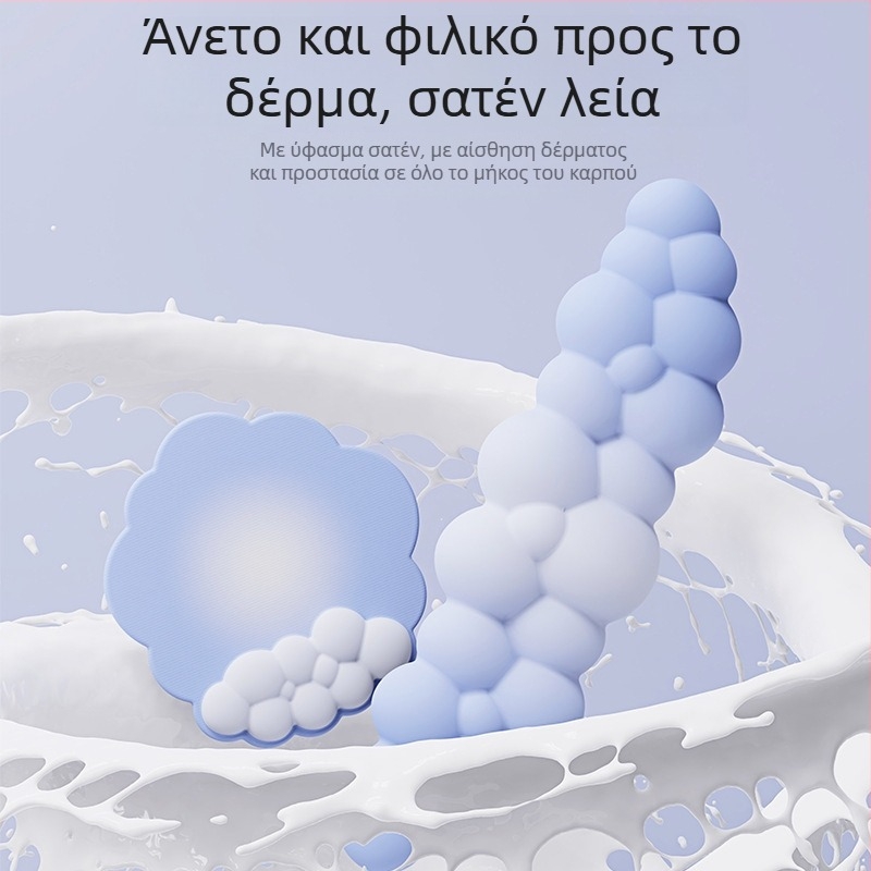 Pad καρπού για γραφείο — σχέδιο σύννεφο, ύφασμα + αφρός + PU, ανθεκτικό στη φθορά, με υποστήριξη καρπού