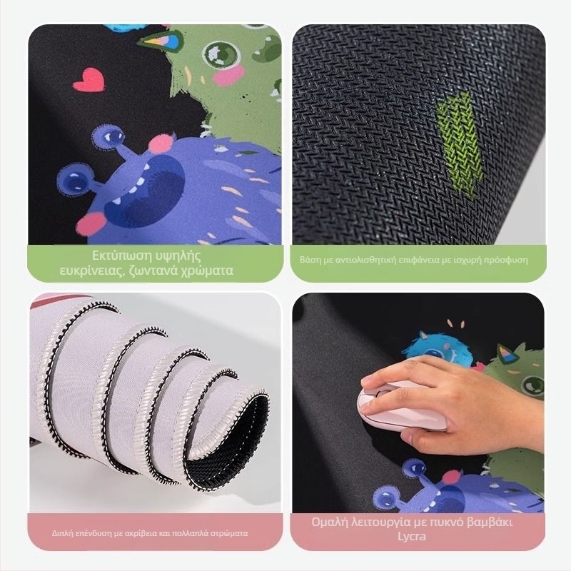 Pad ποντικιού Cartoon Monster, φυσικός καουτσούκ, αντιολισθητικό, εκτύπωση με μεταφορά θερμότητας, εξατομίκευση με εικόνες