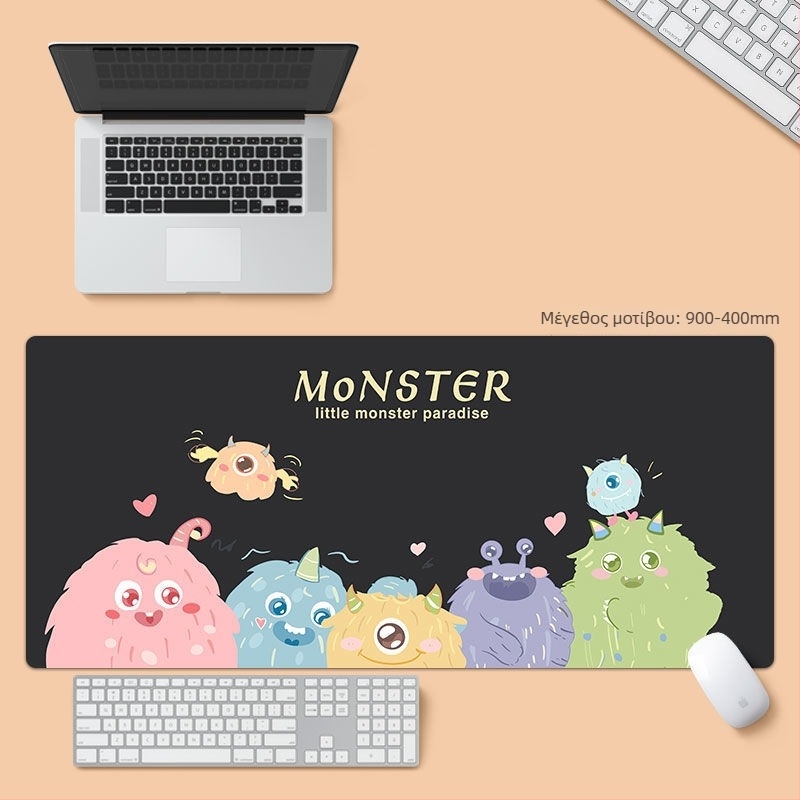Pad ποντικιού Cartoon Monster, φυσικός καουτσούκ, αντιολισθητικό, εκτύπωση με μεταφορά θερμότητας, εξατομίκευση με εικόνες