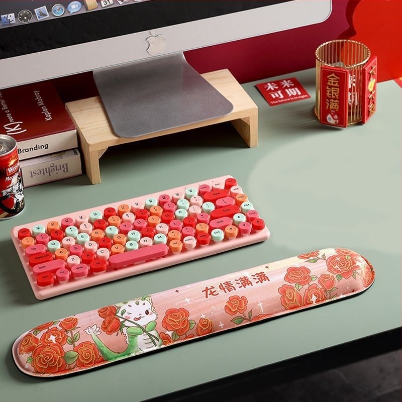 Μικρή λαστιχένια επιφάνεια ποντικιού με μαξιλαράκι καρπού - μονόπλευρη, εκτύπωση μέσω μεταφοράς θερμότητας, ιαπωνικού μινιμαλιστικού στυλ