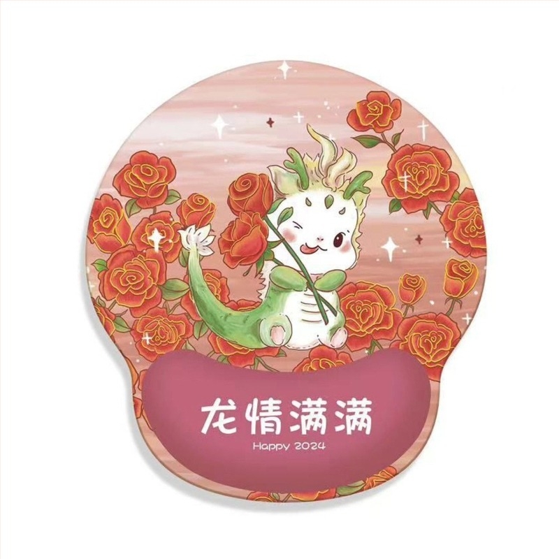 Μικρή λαστιχένια επιφάνεια ποντικιού με μαξιλαράκι καρπού - μονόπλευρη, εκτύπωση μέσω μεταφοράς θερμότητας, ιαπωνικού μινιμαλιστικού στυλ