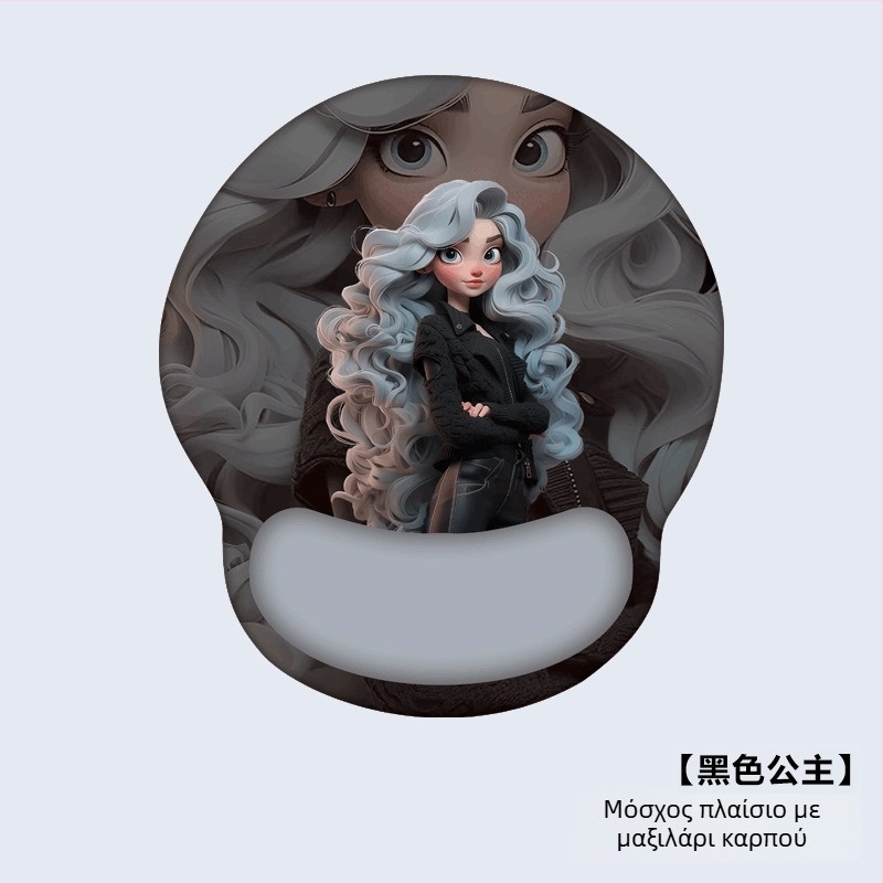 Μαξιλαράκι καρπού για ποντίκι, μικρό, Milk Silk + Silicone, Μονόπλευρο, Προσαρμοσμένες εικόνες