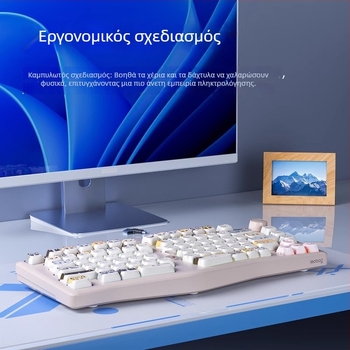 Alice μηχανικό πληκτρολόγιο, hot-swappable, RGB φωτισμός, 83 πλήκτρα, τρία διαθέσιμα modes σύνδεσης