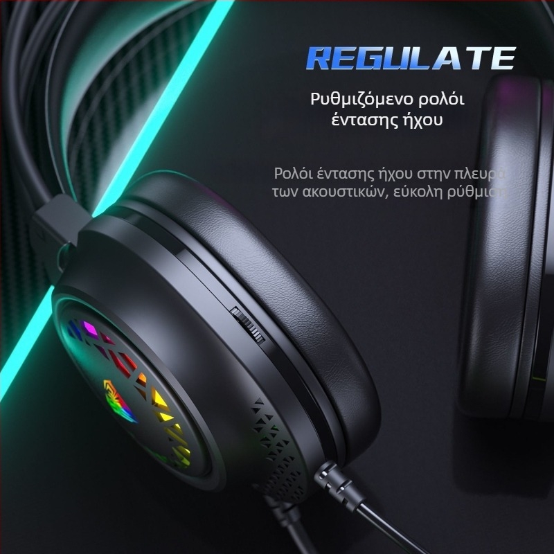 Wolf Spider S611 ενσύρτα ακουστικά για παιχνίδια με μικρόφωνο — 50 mm οδηγοί, εύρος συχνοτήτων 20–20 kHz, αντίσταση 20+15%, βύσμα 3,5 mm