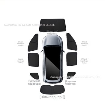 Συμβατό με Wenjie M5/M7/M8/M9 — Σκίαστρο παραθύρων και κουρτίνα ιδιωτικότητας για πλευρικά παράθυρα, πλήρης προστασία από τον ήλιο και μόνωση θερμότητας, πάνελ κατασκήνωσης