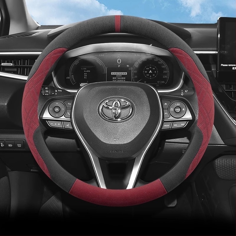 Κάλυμμα τιμονιού από σουέντ, γενικής εφαρμογής, αθλητικό στυλ, για όλες τις εποχές, με δυνατότητα προσαρμογής