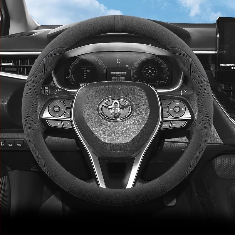 Κάλυμμα τιμονιού από σουέντ, γενικής εφαρμογής, αθλητικό στυλ, για όλες τις εποχές, με δυνατότητα προσαρμογής