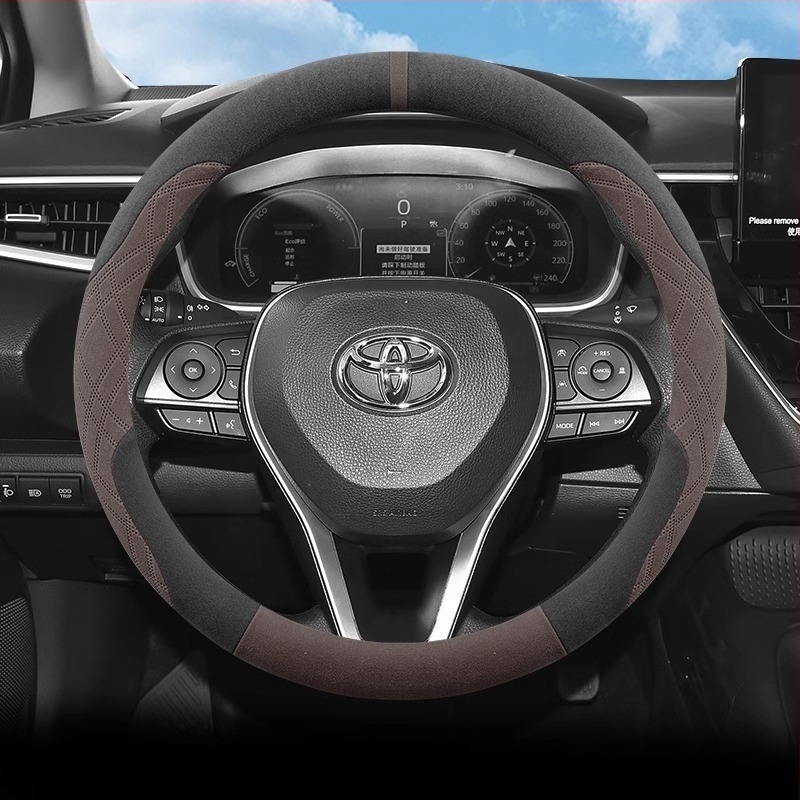 Κάλυμμα τιμονιού από σουέντ, γενικής εφαρμογής, αθλητικό στυλ, για όλες τις εποχές, με δυνατότητα προσαρμογής