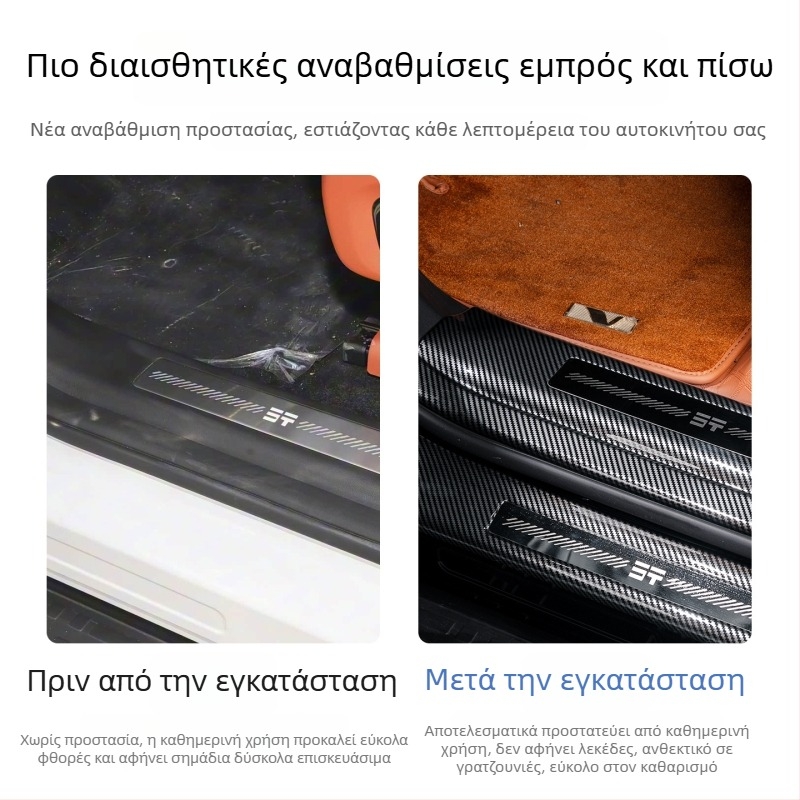 Εσωτερικός φινιρισμός ανθρακονημάτων: αυτοκόλλητο διακόσμησης για πλάκες πορτών και πεντάλι καλωσορίσματος G700 — Συμβατό με Jietu Zongheng G700, αυτόματο κιβώτιο, μοντέλο 2025