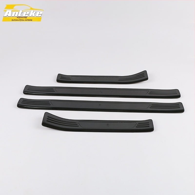 Ράγα κατωφλίου Passat από ανοξείδωτο ατσάλι, με πεζοπορικό υποδοχής και προστασία πορτμπαγκάζ από κρούσεις; Διαθέσιμη παραμετροποίηση επεξεργασίας; χωρίς εκτυπωμένο λογότυπο; αδειοδοτούμενη ιδιωτική ετικέτα