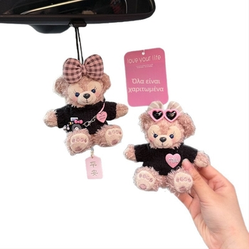 Κρεμαστό αυτοκινήτου από βελούδινο υλικό, καρτούν στυλ, με άρωμα και εσωτερική διακόσμηση για τον καθρέπτη