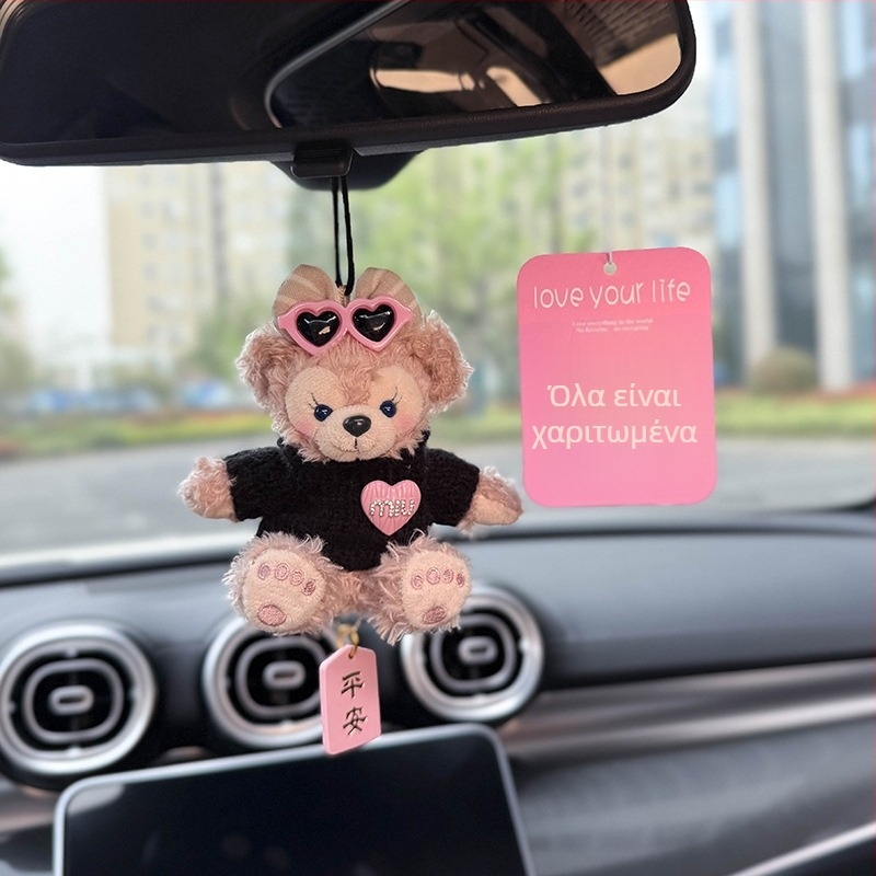 Κρεμαστό αυτοκινήτου από βελούδινο υλικό, καρτούν στυλ, με άρωμα και εσωτερική διακόσμηση για τον καθρέπτη