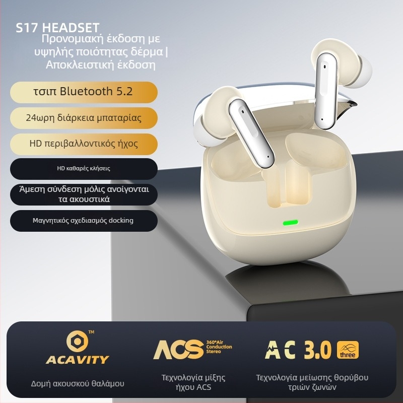 In-Ear Bluetooth ακουστικά με μείωση θορύβου, αθλητικά, μπαταρία 0-4 ώρες, εμβέλεια 10 μ