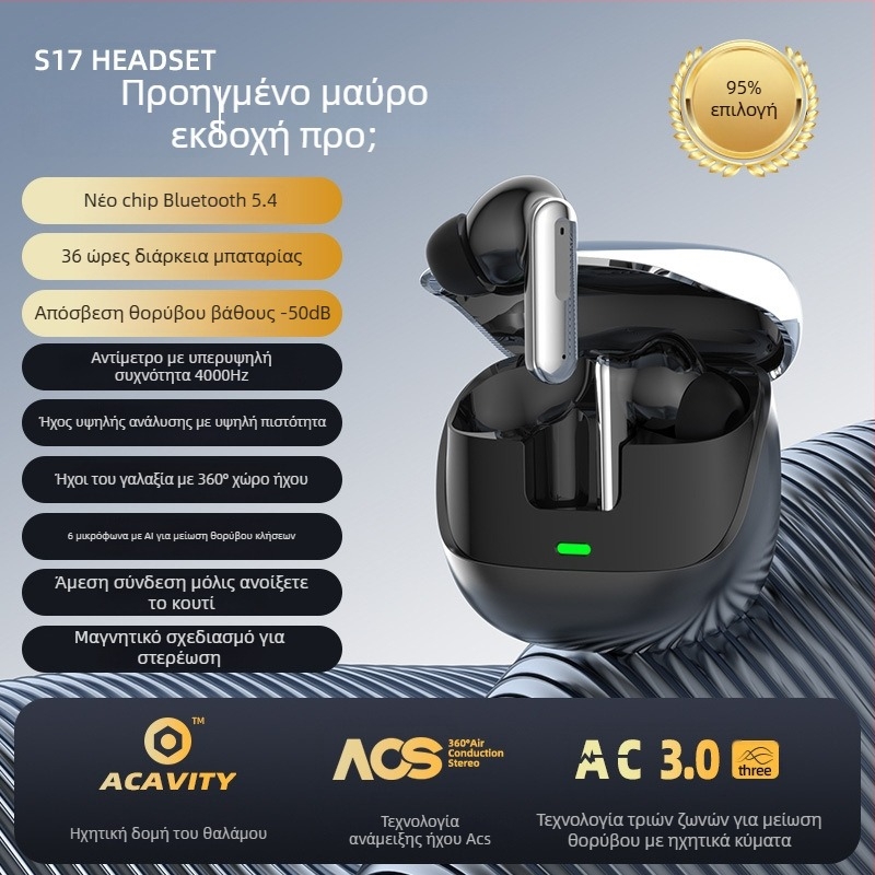 In-Ear Bluetooth ακουστικά με μείωση θορύβου, αθλητικά, μπαταρία 0-4 ώρες, εμβέλεια 10 μ