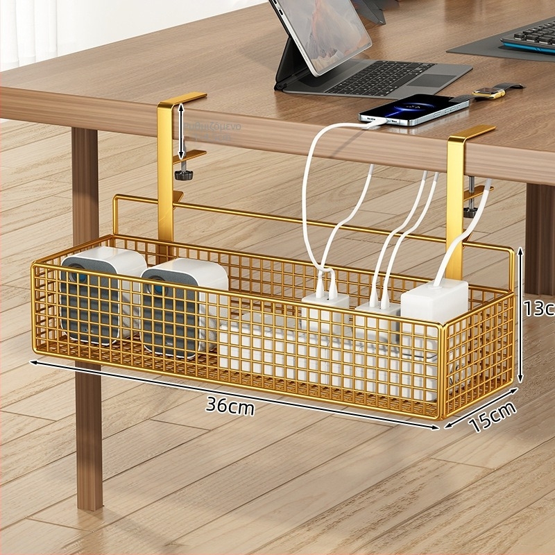 Οργανωτής καλωδίων κάτω από το γραφείο, χωρίς διάτρηση (Υλικό: μέταλλο; Στυλ: δημιουργικότητα; Κυκλοφόρησε: Χειμώνας 2017; Χώροι αποθήκευσης: Επιφάνεια γραφείου, Υπνοδωμάτιο, Καθιστικό)