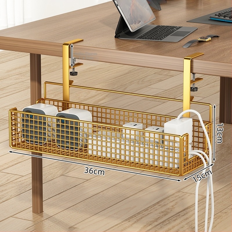 Οργανωτής καλωδίων κάτω από το γραφείο, χωρίς διάτρηση (Υλικό: μέταλλο; Στυλ: δημιουργικότητα; Κυκλοφόρησε: Χειμώνας 2017; Χώροι αποθήκευσης: Επιφάνεια γραφείου, Υπνοδωμάτιο, Καθιστικό)