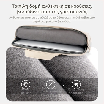 MAHOO Τσάντα για φορητό υπολογιστή, αδιάβροχη και εξαιρετικά ελαφριά, Oxford ύφασμα, νάιλον επένδυση, σταθερό σχέδιο