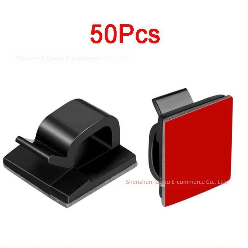 Κλιπ καλωδίων για Dash Cam, ABS, σταθερή δέσμευση καλωδίων, εγκατάσταση χωρίς τρύπες, συσκευασία 50/100