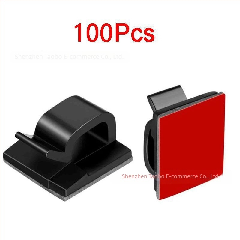 Κλιπ καλωδίων για Dash Cam, ABS, σταθερή δέσμευση καλωδίων, εγκατάσταση χωρίς τρύπες, συσκευασία 50/100