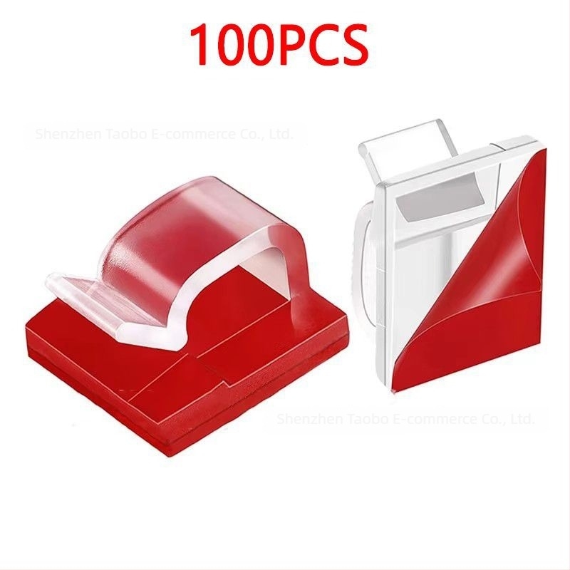 Κλιπ καλωδίων για Dash Cam, ABS, σταθερή δέσμευση καλωδίων, εγκατάσταση χωρίς τρύπες, συσκευασία 50/100