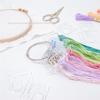 Ακρυλική πλάκα κεντήματος με σταυροβελονιά – πλακέτα περιέλιξης κλωστής και εργαλείο κεντήματος για κρέμαση