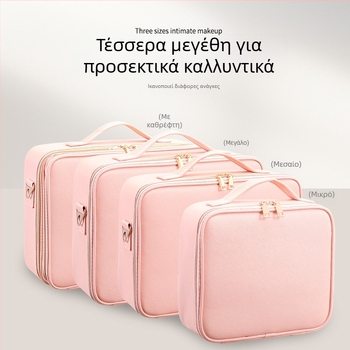 Τσαντάκι καλλυντικών μεγάλης χωρητικότητας, φορητή επαγγελματική τσάντα μακιγιά, αδιάβροχη και ανθεκτική σε κραδασμούς, PU εξωτερικό υλικό, επένδυση πολυεστέρα, μάρκα Golden Camellia