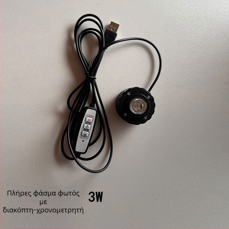 Γυάλινη φιάλη για μικροτοπίο από γυαλί υψηλής αντοχής με USB λαμπτήρα φυτών – DIY υλικό