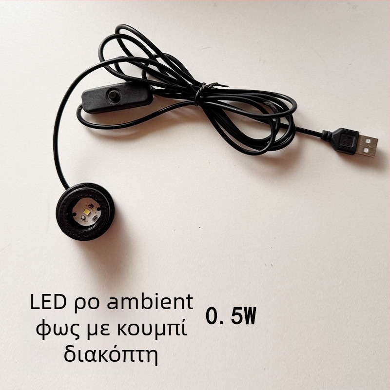 Γυάλινη φιάλη για μικροτοπίο από γυαλί υψηλής αντοχής με USB λαμπτήρα φυτών – DIY υλικό