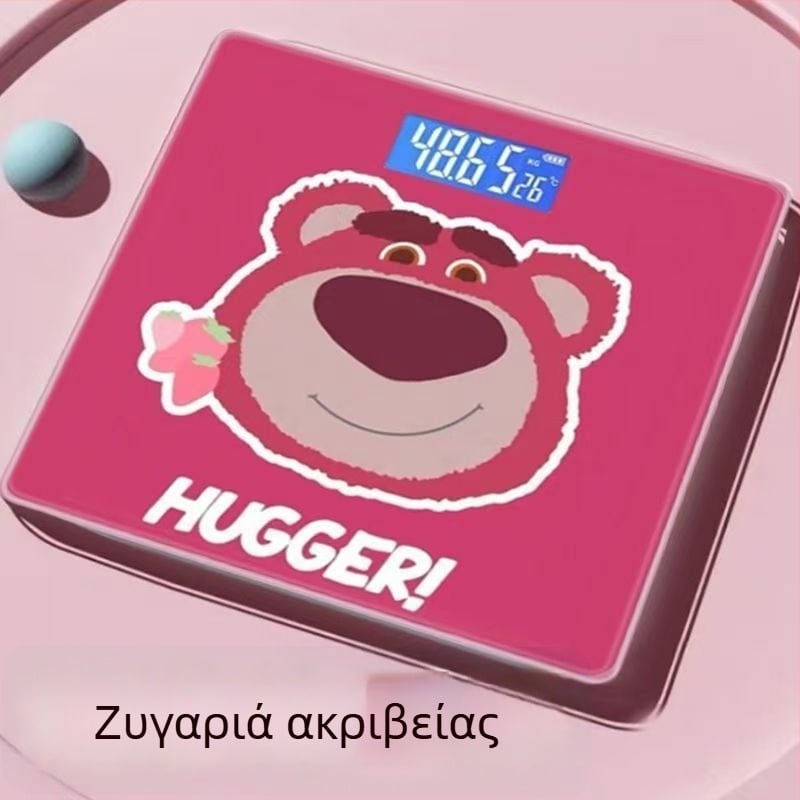 Ψηφιακή ζυγαριά σώματος, σε στυλ καρτούν, με USB επαναφορτιζόμενη ή μπαταρία, για οικιακή χρήση