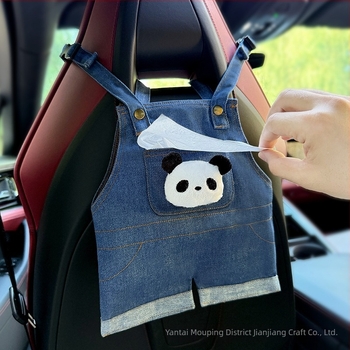 Κρεμαστή θήκη χαρτομάντηρων αυτοκινήτου για πίσω κάθισμα – υφασμάτινη, με λαβή