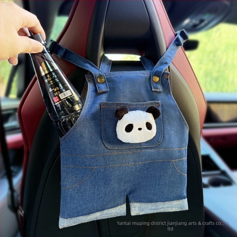 Κρεμαστή θήκη χαρτομάντηρων αυτοκινήτου για πίσω κάθισμα – υφασμάτινη, με λαβή