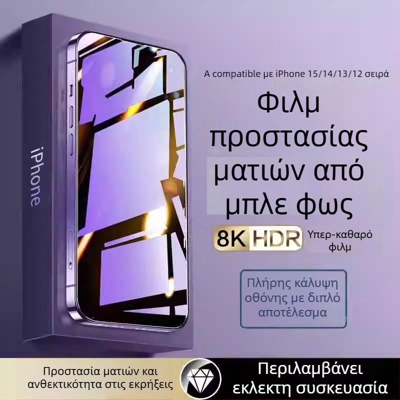 Προστατευτικό οθόνης από tempered glass για iPhone 14 Pro Max – ιδιωτικότητα, HD, μπροστινή οθόνη με προστασία ματιών