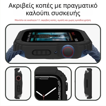 Θωρακισμένη θήκη Optimus Prime για Apple Watch - Ενσωματωμένο PC+TPU+Γυαλί περίβλημα με προστασία οθόνης; Ανεκτικότητα σε κραδασμούς, προστασία τεσσάρων γωνιών; Συμβατό με όλα τα μοντέλα Apple Watch