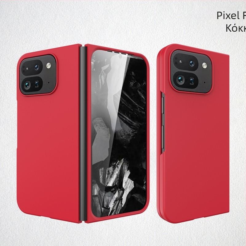 Θήκη τηλεφώνου για Google Pixel 10 Pro Fold με υφή δέρματος και επίστρωση λαδιού σε μορφή ψεκασμού, ενσωματωμένος προστατευτικός φιλμ οθόνης, αντι-δακτυλικό, ανθεκτικό σε πτώσεις