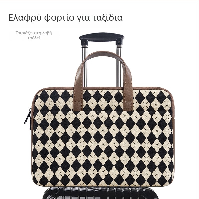 BRINCH Καρό εσωτερική τσάντα για φορητό υπολογιστή με πολυεστερική επένδυση – ανθεκτική στη φθορά, απορρόφηση κραδασμών, μείωση βάρους