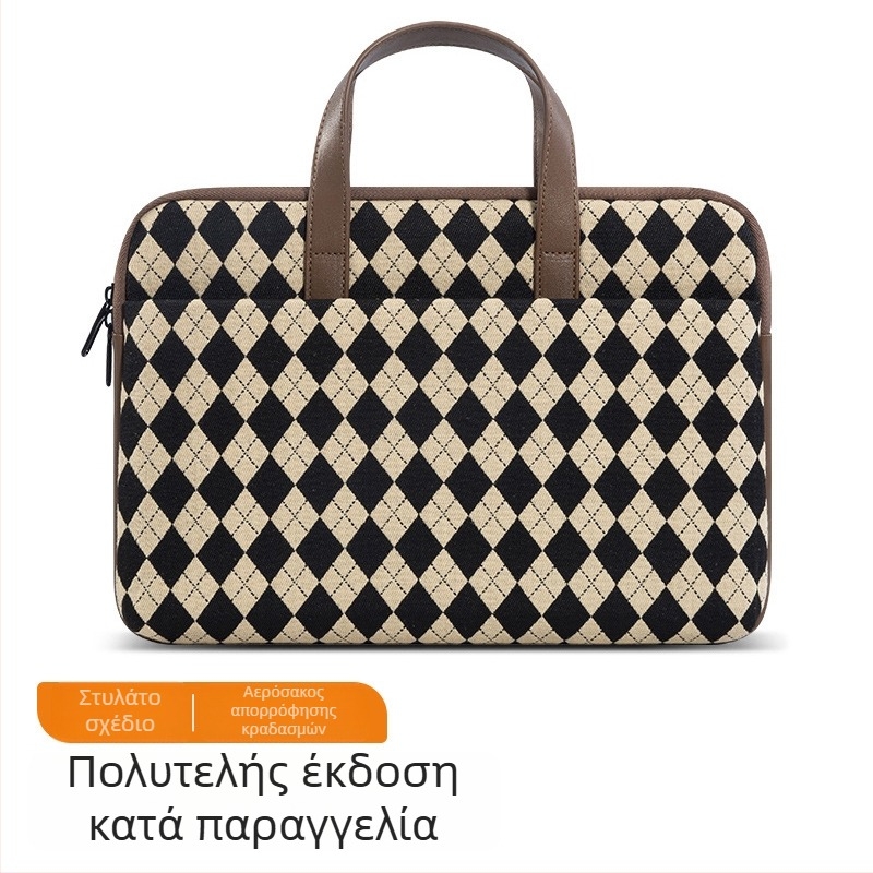BRINCH Καρό εσωτερική τσάντα για φορητό υπολογιστή με πολυεστερική επένδυση – ανθεκτική στη φθορά, απορρόφηση κραδασμών, μείωση βάρους