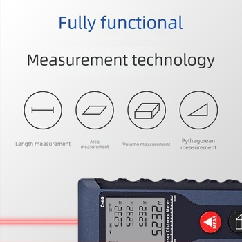 Χειροκίνητος μετρητής απόστασης με λέιζερ, υψηλής ακρίβειας, πολυλειτουργικός υπέρυθρος μετρητής, ακριβής μέτρηση δωματίων, ηλεκτρονικός χάρακας