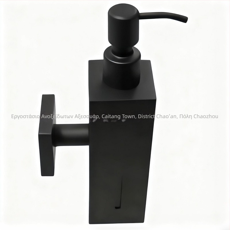 Δοσομετρητής σαπουνιού από ανοξείδωτο ατσάλι, φινίρισμα βουρτσισμένο, επίστρωση ανθεκτική σε υψηλές θερμοκρασίες, μηχανισμός πατήματος, εγκατάσταση χωρίς διάτρηση