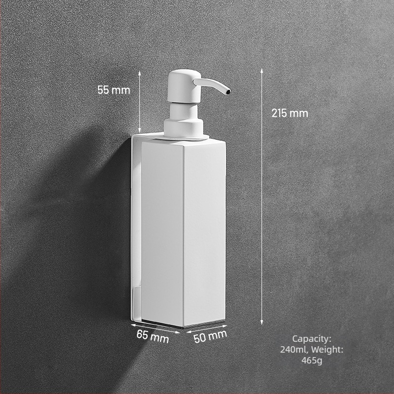 Caprena Διανεμητής σαπουνιού από 304 ανοξείδωτο χάλυβα, τοποθετούμενος στον τοίχο – σετ 3, χειροκίνητος μηχανισμός πίεσης, για ξενοδοχεία