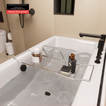 Ράφι μπάνιου με τηλεσκοπικό σχεδιασμό, από ανοξείδωτο χάλυβα, ηλεκτροπλατιωμένη επιφάνεια, μονής στρώσης