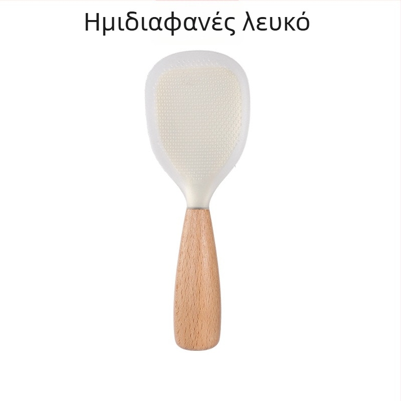 Σιλικόνο κουτάλι μαγειρικής με ξύλινο χερούλι, ανθεκτικό στη θερμοκρασία, πολυχρηστικό εργαλείο κουζίνας, μοντέρνος μινιμαλιστικός σχεδιασμός