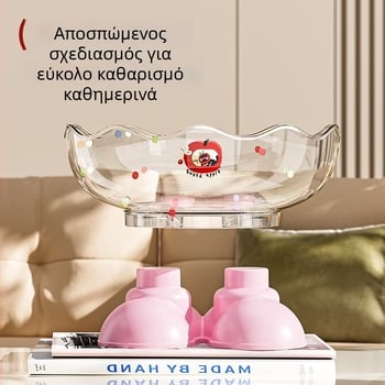 Feng shang πλαστικό πιάτο φρούτων — πολυλειτουργική λεκάνη πλυσίματος λαχανικών/φρούτων και πιάτο για σασίμι, στυλ Dopamine, αξεσουάρ σαλονιού, κυκλοφόρησε το 2025