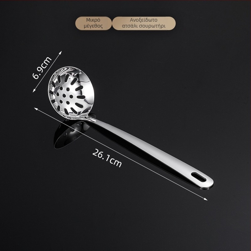 Deep Dragon ανοξείδωτο κουτάλι μαγειρικής με αντιολισθητική λαβή, θερμοανθεκτικό και αντι-κάψιμο, μακριά λαβή