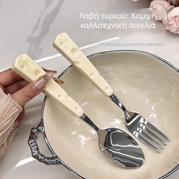 Σετ μαχαιροπήρουνα από ανοξείδωτο ατσάλι 304, με καθρέφτινο φινίρισμα, καλλιτεχνικός σχεδιασμός καρτούν, δυτικά μαχαιροπήρουνα για παιδιά