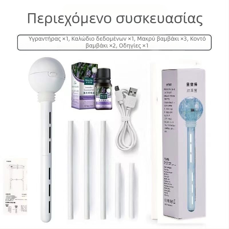 Φορτιζόμενος υγραντήρας, φορητός, διπλής χρήσης για αυτοκίνητο και σπίτι, κρύος ψεκασμός, 3ος τρόπος λειτουργίας