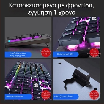 Σετ πληκτρολόγιο-ποντίκι, ενσύρματο, με αριθμητικό πληκτρολόγιο, χωρίς φωτισμό