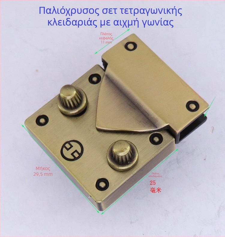 Shrimp button μεταλλικός εξοπλισμός για τσάντες – κλειδαριά με στροφή, μακρύ δαχτυλίδι για ιμάντα, για δερμάτινες τσάντες
