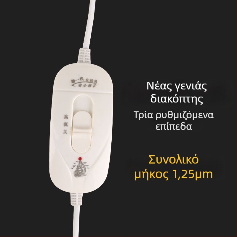 Ηλεκτρική θέρμανση πλάκας με διακόπτη για γουρουνάκια και θερμοστάτη συνεχούς ρύθμισης – έλεγχος θερμοκρασίας έως 60°C