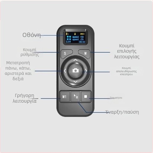 YT1200 Δι-άξων ηλεκτρική κεφαλή πανόραμα για time-lapse και φωτογράφηση, 360° οριζόντια περιστροφή, 70° κατακόρυφη κλίση, 9 επίπεδα οριζόντιας ταχύτητας, 9 επίπεδα κατακόρυφης ταχύτητας, βάρος 518 g