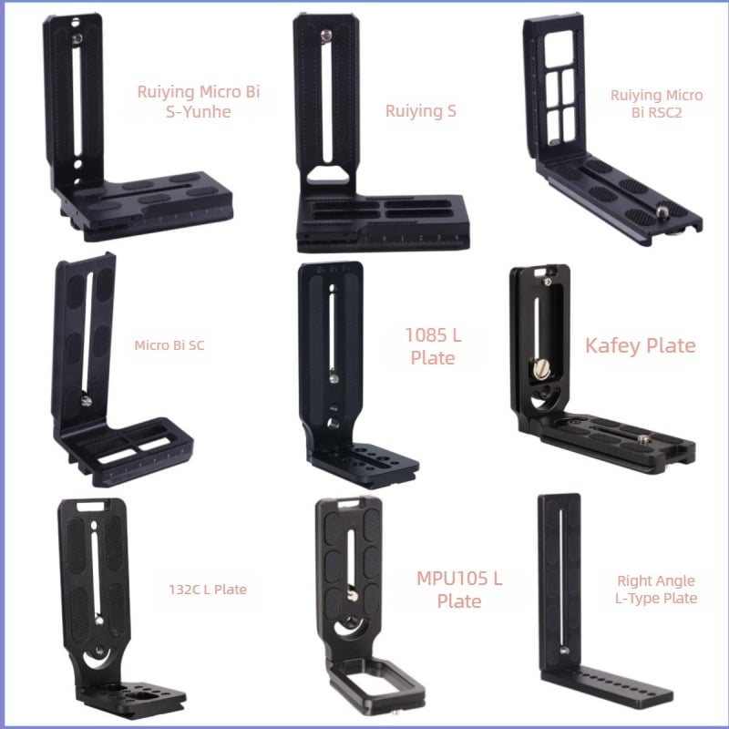 Πλάκα γρήγορης απόσπασης τύπου L για SLR κάμερα, κράμα αλουμινίου, μέγιστο φορτίο 2–5 κιλά, μοντέλο B016, βάρος 0,1 κιλό